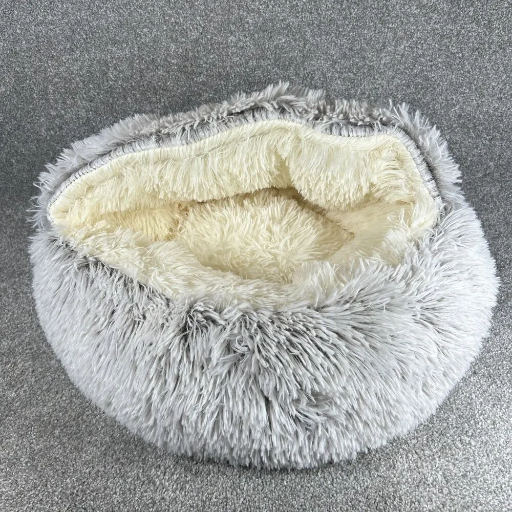 Soft Plush Cat / Dog Pet Bed Cat Bed Cave Washable - Cozy Covered Cave New
